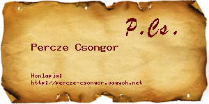 Percze Csongor névjegykártya