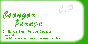 csongor percze business card